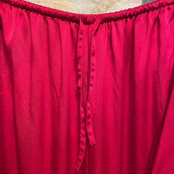 Vintage Victoria’s Secret 100% Silk Pajama Set | Red + Tiger Cuffs, Large Rare - Picture 9 of 10